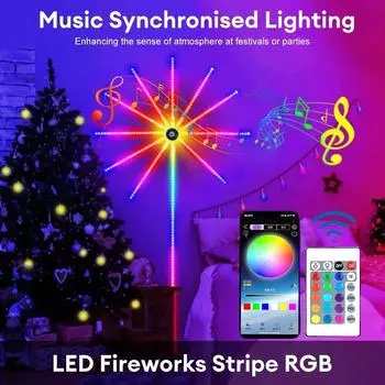 LED Light Strip DIY 5V USB Firework Remote Bluetooth Festoon Lamp Home Indoor Bedroom Party Bar Decor Christmas Party Lights