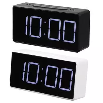 LED Mini Student Clock Usb Desktop Electronic Alarm Clock °c- Temperature Tester-white Light 2 Levels of Brightness белый