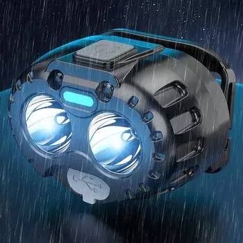 LED Motion Sensor Headlamp USB Rechargeable Headlight Outdoor Waterproof Headlight Camping Tools Fishing Head flashlight Lantern