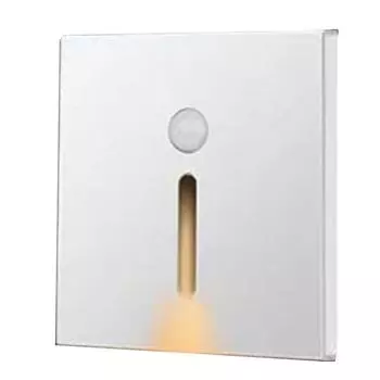 LED Motion Sensor Night Light ABS Small LED Induction Lamp for Bedside Corridor Hallway White белый