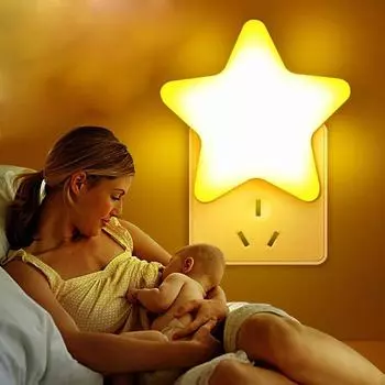 LED Night Lights EU/US Plug Star Night Lamp Light For Home Decoration Bedroom Bedside Baby Room Living Room Corridor Wedding EU красный