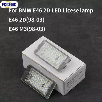 LED Number Plate Light For BMW E46 2D 1998-2003 M3 Coupe 2000-2001 Error Free License Plate Lamp OEM part# 51137031085