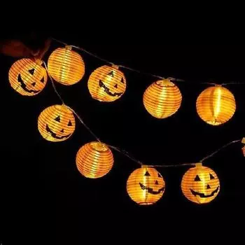 Led Paper Pumpkin Lantern Spider Bat Hanging Light Lamp Halloween Decor Party Paper Pumpkin