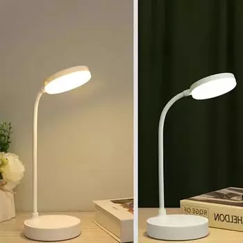 Светодиодная портативная настольная лампа с регулируемой яркостью, USB-разъемом, питанием от батареек, настольная лампа для чтения в спальне, ночник для защиты глаз, светодиодная прикроватная лампа