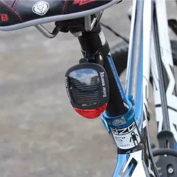 LED Safety LED Bicycle Rear Tail for Bike Cycling Warning Bicycle Light Lamp Solar Power Tail Light красный