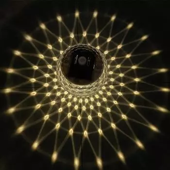 LED Solar Water Drift Lamp Solar Powered Ambient Decorative Lamp Courtyard Pool 11CM Warm Yellow