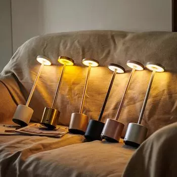 LED Table Lamp USB Rechargeable Touch Sensor Desk Lamp 3 Color Adjustable Temperatures Modern Style Bar Bedside Night Light 3 Colors Light чёрный
