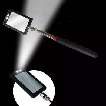 LED Telescopic Car Inspection Mirror 28-87cm Telescoping Car Head Flexible 360° Inspection Rotation Adjustable Mirror Botto E9P1