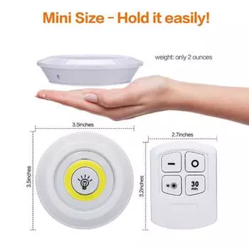 LED Under Cabinet Light Dimmable With Remote Control Battery Operated LED Closets Lights for Wardrobe Kitchen Bathroom Lightin warm