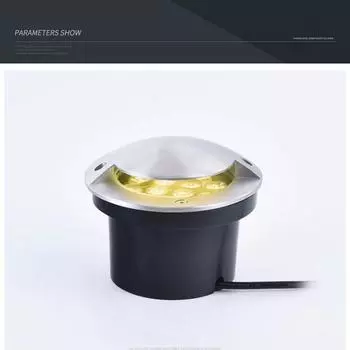 LED underground lightstainless steel transparent outdoor waterproof spotlight embedded 10W underwater light step aisle star AC85-265V Warm white