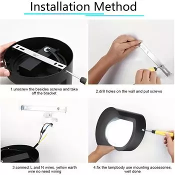 LED Wall Lamp Light Motion Sensor 6W 12W AC85-265V Cold White Warm White IP66 Waterproof For Indoor Outdoor Kitchen Garden Cold White