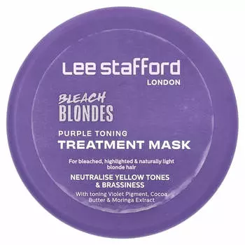 Lee Stafford, Bleach Blonde, фиолетовая тонирующая маска для волос, 6,7 жидких унций (200 мл)