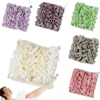 Leeff Soft Moovit And Washcloth | 2 в 1, мочалка для ванной с люфой и шнурком One Size бежевый