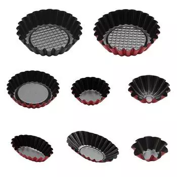 Leeseph 12-Pack Tart Mold Cupcake Cake Muffin Form Tin Pan Инструмент для выпечки Углеродистая сталь