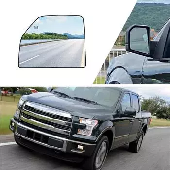 Left Driver Side Mirror Glass Heated w/ Backing For 15-20 Ford F150 FL3Z17K707T