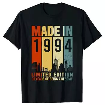 Легенда 1994 Подарки на день рождения 30-летнему Подарок на 30-летие Футболки Летняя графическая уличная одежда Футболка с коротким рукавом Мужская одежда S