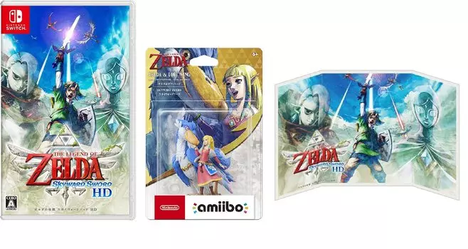 Легенда о Zelda Skyward Sword HD -Switch + amiibo Zelda & Loftbird [Skyward Sword] (Оригинальная панорамная цветная бумага (двухстраничный) включены)