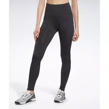 Леггинсы REEBOK WOR PP с высокой посадкой, черные GS1956