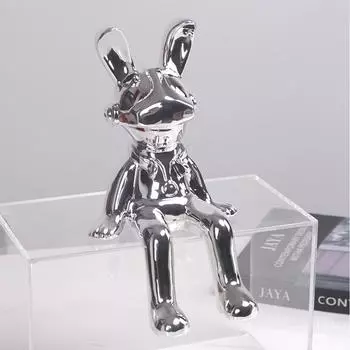 Легкая роскошь мультфильм сидячая поза музыка кролик украшения для дома гостиная украшение модельная комната детская комната Легкая роскошь мягкие украшения