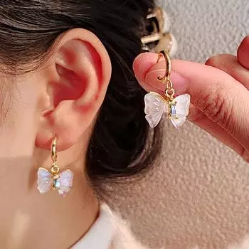 Легкие роскошные серьги-бабочки из смолы Niche, женские универсальные серьги-гвоздики и украшения для ушей
