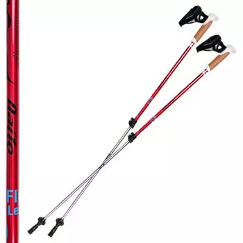 Легкие телескопические палки для скандинавской ходьбы для мужчин Night Crafts Two Pole 16 Flick Lever Aggressive Left и Right 1 Set Naito NWP-2162203 (красный) красный