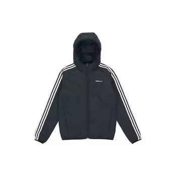 Легкий пуховик Adidas Neo с 3 полосками и капюшоном, мужская верхняя одежда, черный H45252 M