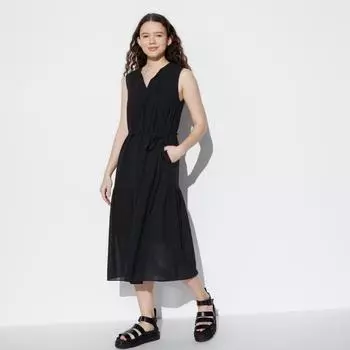 Легкое хлопковое платье UNIQLO без рукавов