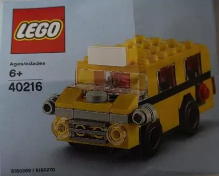 LEGO 40216 Сентябрь 2016 Школьный автобус Ежемесячная сборка Мини Полиэтиленовый пакет 65 шт.