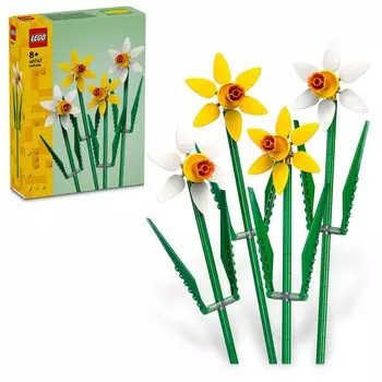 LEGO Botanical LEGO Daffodil Toy Present Birthday Block Christmas Girls Boys Children 8 Years Old 9 Years Old Elementary School Students Bouquet