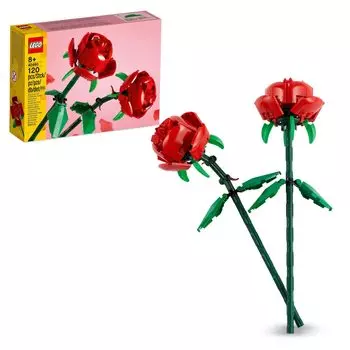 LEGO Botanical Rose Toy Подарок на день рождения Блок Рождество Девочки Мальчики Дети 8 лет 9 лет Ученики начальной школы Букет Искусственный