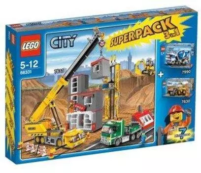 LEGO CITY 66331 SUPERPACK 5in1 Baustelle 7633 7990 7330 + +