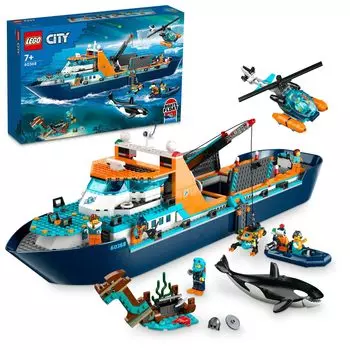 LEGO City Arctic Exploration Ship Toy Подарок на день рождения Блок Рождество Мальчики Девочки Дети 7 лет 8 лет 9 лет Начальная школа