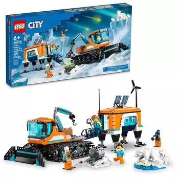 Lego City Arctic Explorer, мобильная лаборатория, набор для сборки 60378, гусеничный транспорт, лыжная лаборатория, метеорит, снежный пейзаж. Возраст: от 6 лет и старше.