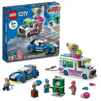 LEGO City Chase the Ice Cream 60314 Игрушечный блок Настоящее время Полицейская машина Полицейская машина Транспортное средство для мальчиков и девочек Возраст Грузовик! 5+