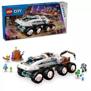 LEGO City Command Rover Crane Loader Space Toy Construction Set Astronaut Toy Mini Figures 4 Astronaut Mini Figures 2 Alien Action Figures Gift for 7