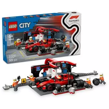 LEGO City Ferrari Гоночный автомобиль Пит-Стоп Игрушка Подарок на день рождения Блок Образовательный Мальчики Девочки Дети 6 лет 7 лет 8 лет 9 лет Транспортное средство
