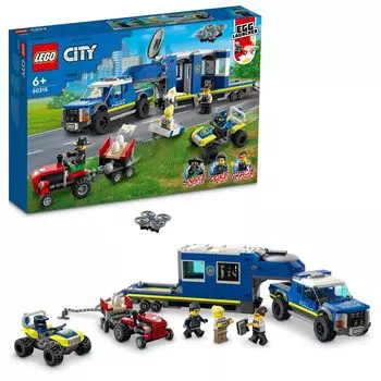 LEGO City Police Truck Command Headquarters 60315 Игрушечный блок Полицейский детективный автомобиль Автомобиль для мальчиков и девочек от 6 лет и старше Escape Edition