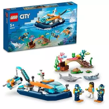 Lego city разведка дайвинг лодка игрушки игрушка подарок на день рождения блок Образовательный образование Рождество мальчик девочка ребенок 5 лет 6 лет 7 лет 8