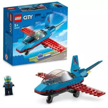 LEGO City Stunt Plane 60323 Toy Block Present Airplane Самолет для мальчиков и девочек от 5 лет и старше