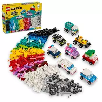 LEGO Classic Creative Vehicle Красочные строительные блоки Сборочный комплект Грузовик с мороженым Полицейская машина Игрушечная модель Городская машина Подарочная машинка Игрушечная машинка Мальчики Девочки Дети