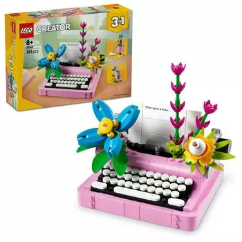 LEGO Creator Flower и пишущая машинка Игрушка Подарок на день рождения Блок Девочки Мальчики Дети 8 лет 9 лет 10 лет Начальная школа Ролевые игры