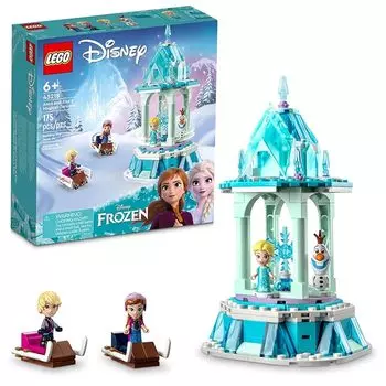 Lego disney Frozen Anna and Elsa s Magic Carousel 43218 ледяной дворец сборка игрушечный набор принцесса диснея Эльза Ана с Олафом подарок на день рождения 6-летнему ребенку