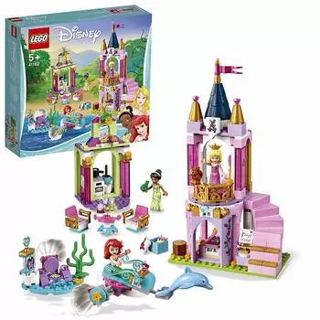 LEGO Disney Princess Принцесса и Вечеринка принцесс 41162 Игрушечные блоки Девочка Ариэль, Аврора, Тиана