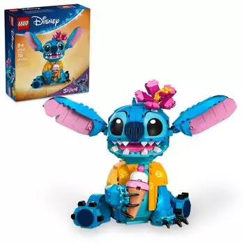 LEGO Disney Stitch Toy Building Disney Toy для детей 9 лет Сборная фигурка с мороженым Веселый подарок Disney для любителей хита Лило и набора 43249,