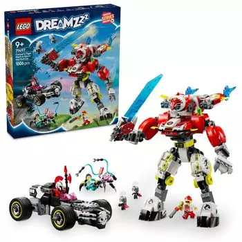 LEGO Dreams Tiger Mecha и Hot Rod Car Toy Подарок на день рождения Блок Мальчики Девочки Дети 9 лет 10 лет 11 лет Начальная школа Ролевые игры