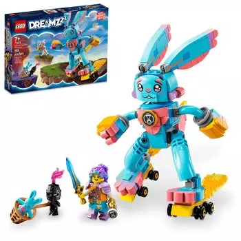 LEGO DREAMZZZZ Иззи и Банчу Кролик Конструктор Игрушка 2 способа Включает Гримспауна и Иззи Мини Подарок для детей от 7 лет и старше 71453 Набор, Собрать,