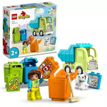 LEGO Duplo Duplo Town Recycling Collection Truck Toy Toy Present Birthday Block Educational Christmas Boys Girls Children 1 and a half Years Old 2