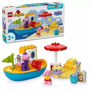 LEGO Duplo Peppa Pig Катание на лодке Игрушка Подарок на день рождения Блок Образовательный Рождество Мальчики Девочки Дети 1,5 года 2 года 4 года