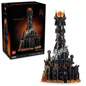 LEGO Icon Lord of the Toy Подарок на день рождения Блок Валентинка Мужчины Женщины Властелин колец Властелин колец 10333 Кольца Барад-Дур