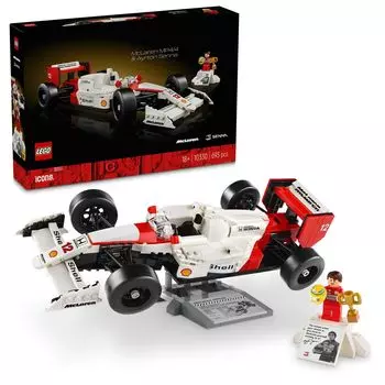 LEGO Icon McLaren Ayrton Senna Игрушка Подарок на День Рождения Блок Рождество Мужчины Женщины Транспортное средство Автомобиль Мини-Автомобиль 10330 MP4/4 &